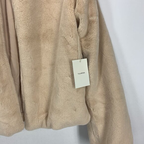 Tularosa Inori Faux Fur Jacket in Sand Stone Size M - Picture 6 of 8